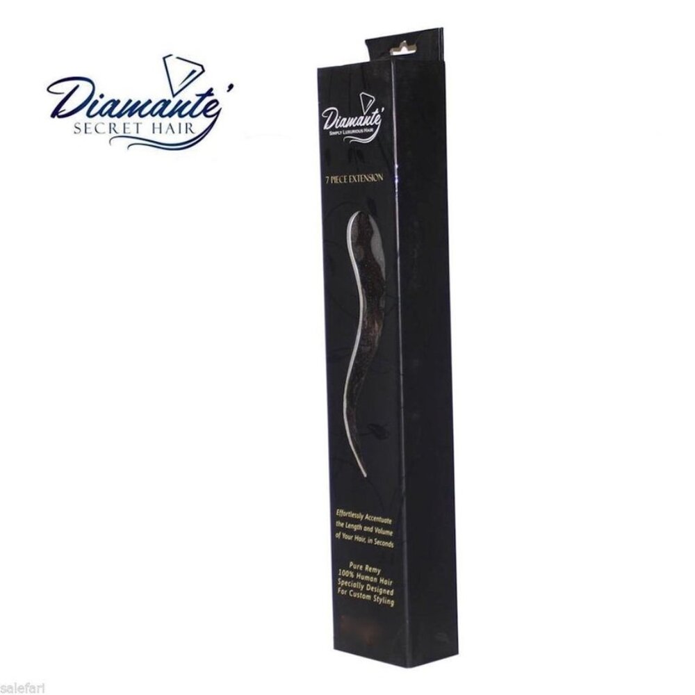 Diamante Secret Hair Frosty Blonde Human Hair Remy Seven Piece Hair Extensions